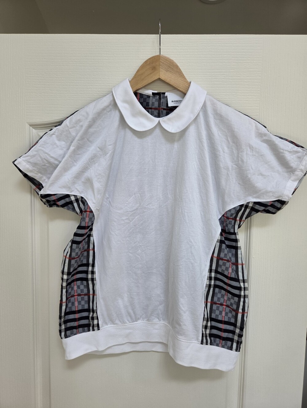 Burberry Check And White Collared Shirt